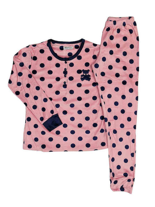 Lovelx Homewear Winter Women's Pyjama Set Pink