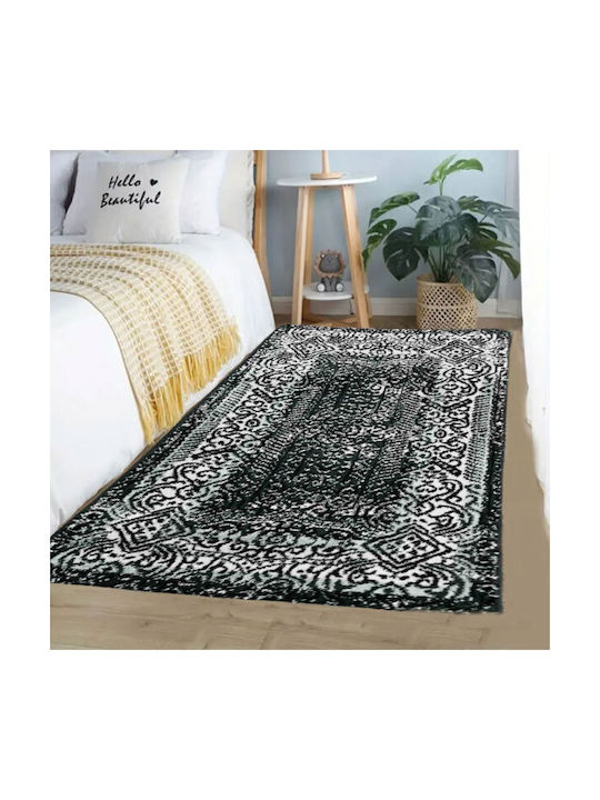 SpitiBazaar Σετ Μοντέρνα Χαλιά Κρεβατοκάμαρας Μαύρο Άσπρο SB-2033 3τμχ