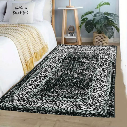 SpitiBazaar Сет Съвременни Спалня килими Black White SB-2033 3бр