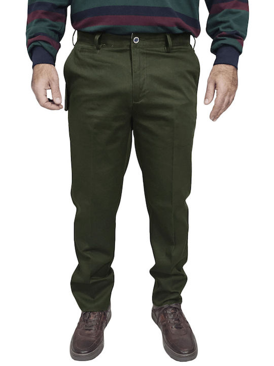 Lexton Παντελόνι Chino σε Slim Εφαρμογή Olive