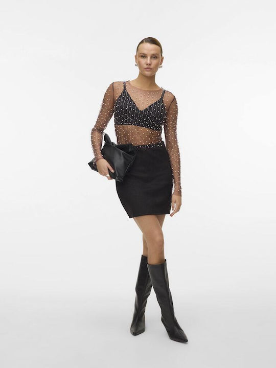 High-waisted Mini Skirt Black