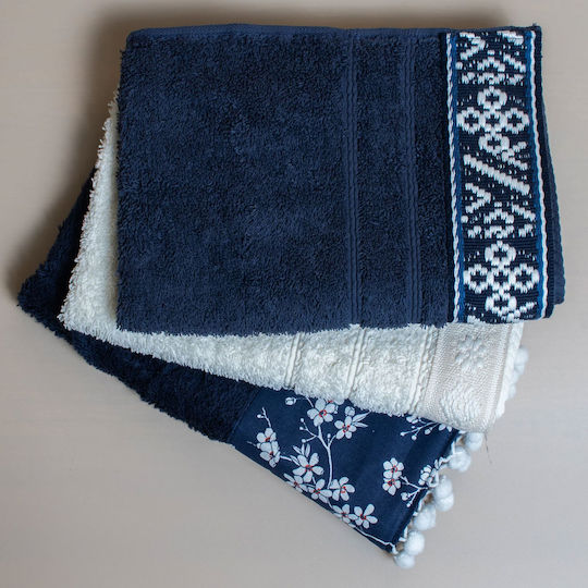 White Fabric Σετ Πετσέτες Μπάνιου 3τμχ Jowls Multi Βάρους 600gr/m²