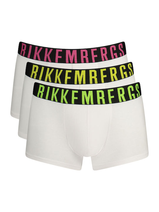 Bikkembergs Slipuri pentru bărbați Alb 3Pachet