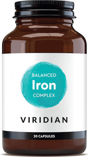 Viridian Balanced Iron Complex με Βιταμίνη C & Φολικό Οξύ 30 κάψουλες