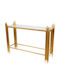 Metal Console Table with Mirror Golden L108.5xW32.5xH80cm