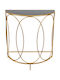 Metal Console Table Gold Black L75xW37.56xH81cm