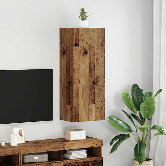 Hängeschrank fürs Wohnzimmer aus Spanplatte Altholz 40,5x30x102 cm