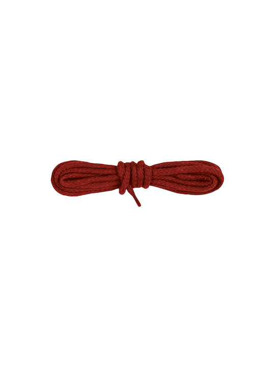 Bergal Round Cord Laces Red 90cm Χοντρα Στρογγυλα Κορδονια Χρωμα Κόκκινα 90 Εκατοστα 100% Βαμβάκι Δεν Λύνονται