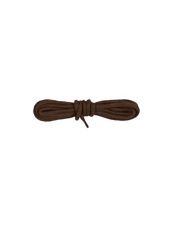 Bergal Round Cord Laces Medium Brown 75cm Thick Round Shoelaces Colour Medium Brown 75 Centimeters 100% Cotton Non-Slip
