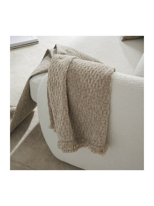 Gofis Home Ondine Armchair Throw Jacquard 180x175cm Beige 184/06