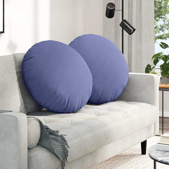 vidaXL Възглавница за диван Jeans Blue 2бр 21x60см.