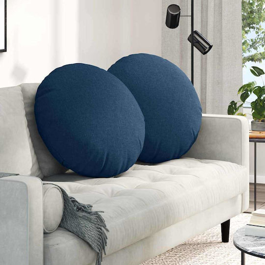 vidaXL Възглавница за диван Синьо 2бр 60x60см.