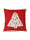 Nef-Nef Homeware Christmas Decorative Pillow Christmas Deco Tree Tree Red 45x45cm