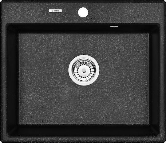 Deante Andante Drop-In Küchenspüle aus Flüssigem Granit M60xB52cm Grau