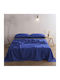 Bettwäsche-Set Überdoppel 240x270cm. Blau 4Stück