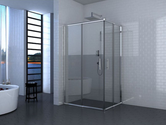 Inter Ceramic Кабинет Душ с Плъзгащи се Врата 78x190см