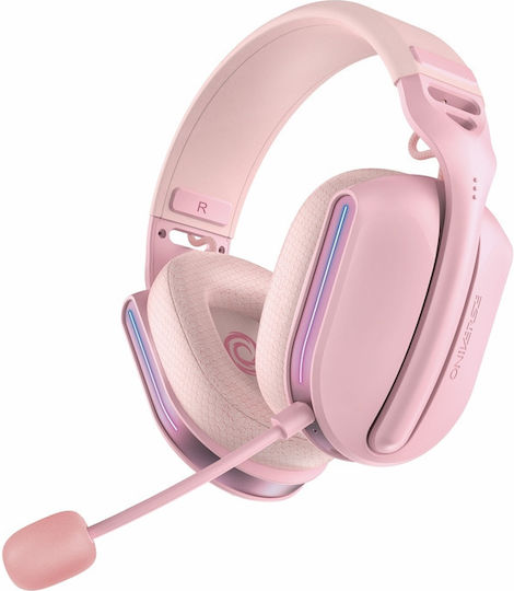 Oniverse Polaris Fără fir Over Ear Gaming Headset cu conexiune Bluetooth Aurora Pink