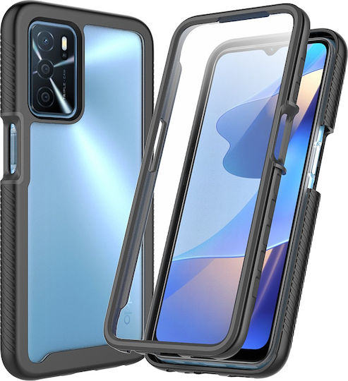 Erbord Umschlag Rückseite Set mit Glas Schwarz (Galaxy A16Oppo A16s)