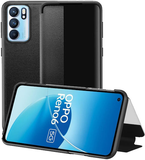 Erbord View Back Cover Δερμάτινο / Δερματίνης / Πλαστικό Μαύρο (Oppo Reno6)