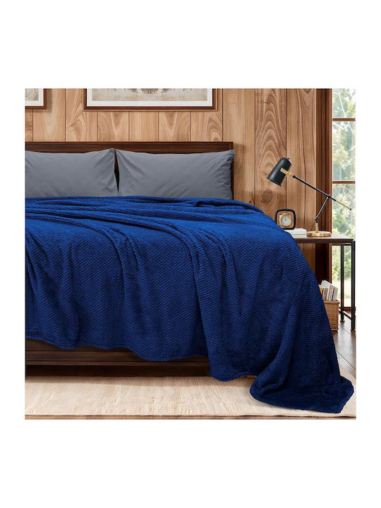 Lino Home Napnest Κουβέρτα Fleece Υπέρδιπλη 220x240εκ. Μπλε