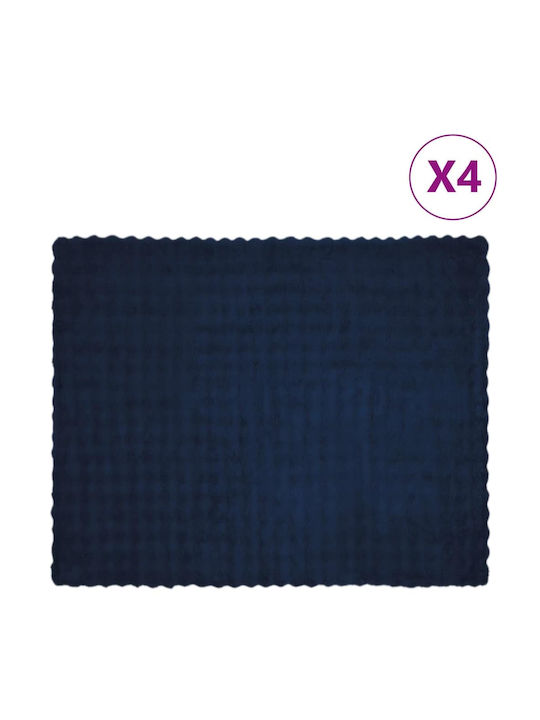 vidaXL Pelzige Couchdecke 130x150cm Hellblau