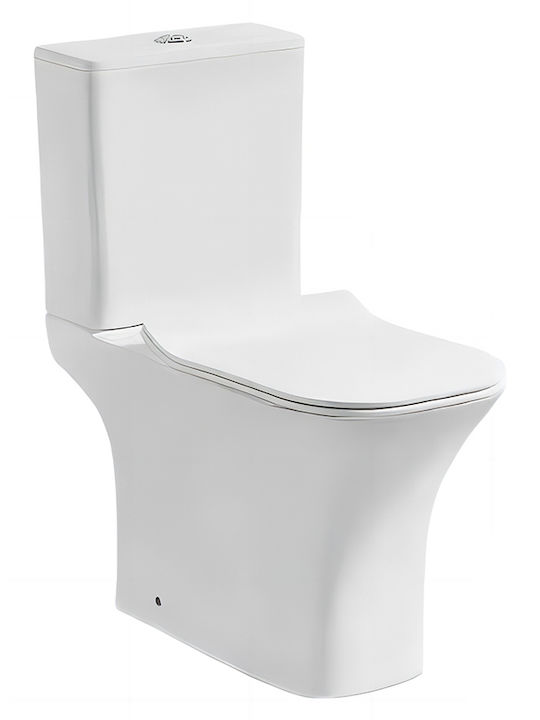Forma Vita Toaletă de podea Fără margine cu sistem de descărcare cu Capac Închidere lentă Albă 3800136143223 Forma Vita Toaletă de podea Fără margine cu sistem de descărcare cu Capac Închidere lentă Albă 3800136143223