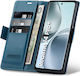 Erbord Glossy Wallet Piele artificială / Plastic Albastru (Realme 14 Pro+)