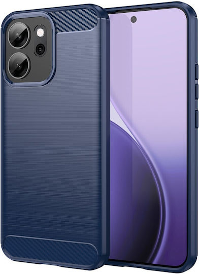 Carbon Fiber Back Cover Silicone Blue (Oppo Reno14F)