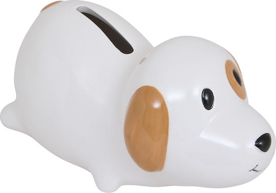 Atmosphera Copil Cutiuta de bani Ceramic Alb 15x8x7cm