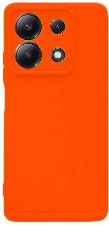 Umschlag Rückseite Silikon Orange (Redmi Note 14S)