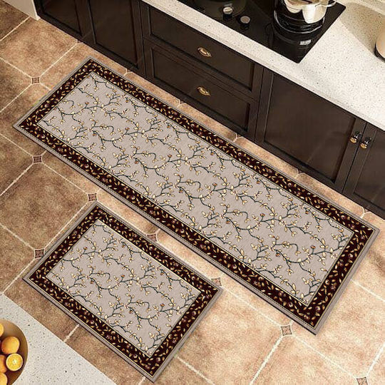 Set of 2 Non-Slip Kitchen Mats 150x60cm & 80x50cm Pat-068