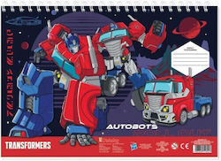Μπλοκ Ζωγραφικής Transformers 23 X 33 40 Φυλ Αυτοκόλλητα Στένσιλ 2 Σελ Χρωμ Autobots Roll Out