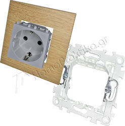 Lineme Single Walled Power Socket Silver