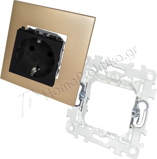 Lineme Single Walled Power Socket Black