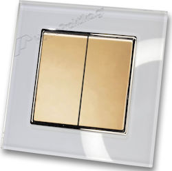 Lineme Wall Switch Double with Aller Retour Sil...