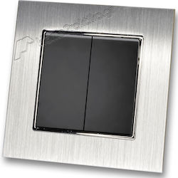 Lineme Wall Switch Double with Aller Retour Sil...