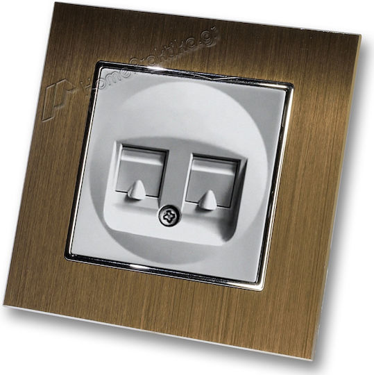 Lineme Complete Telephone Socket Silver 50-00120-5-50-00121-6