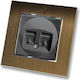 Lineme Complete Telephone Socket Black 50-00120-2-50-00121-6