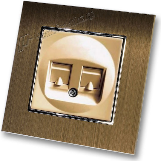 Lineme Complete Telephone Socket Gold 50-00120-9-50-00121-6