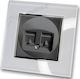 Lineme Complete Telephone Socket Black 50-00120-2-50-00121-23