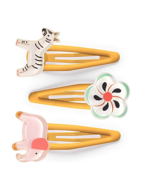 Djeco Set Clame de Păr pentru Copii cu Clemă Floare 3 Bucăți Djeco Set Clame de Păr pentru Copii cu Clemă Floare 3 Bucăți