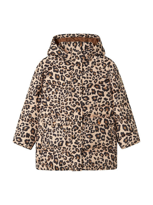 Детско Ватирано Яке с Качулка Леопардов Принт Leopard Print