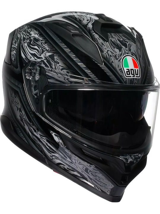 AGV K7 MPLK Damascus Black / Silver Motorcycle ...