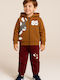 Kids Sweatpants Set Brown
