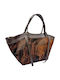 Set Leather Women's Bag Tote Handbag Brown