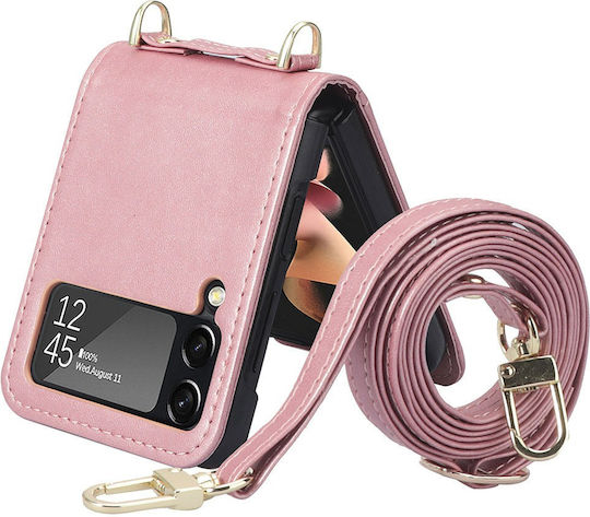 Θήκη Leather Card Slots Samsung Galaxy Z Flip3 5g Ροζ