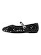 Kids Ballerinas with Adjustable Metal Clasp Black