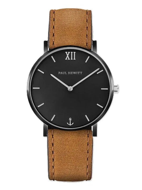 Paul Hewitt Men's Watch 36mm Battery with Yellow Leather Strap