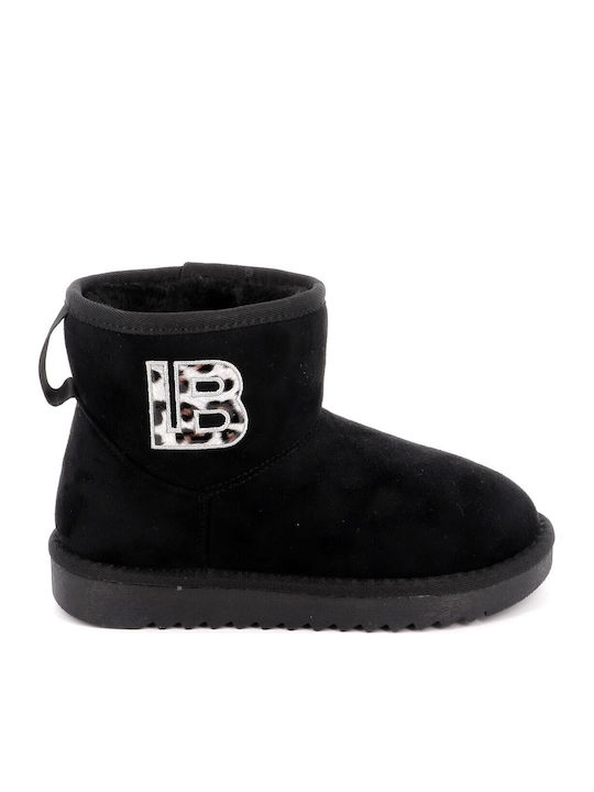 Suede Kinderstiefeletten Schwarz