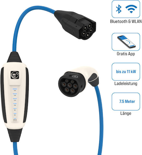 Nrgkick 16A Pure Portable Three-Phase Charger 11kW with Built-in Cable 7.5m Type 2
